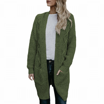 

Cardigan Sweater womens Long Loose Wool Sweater Jacket