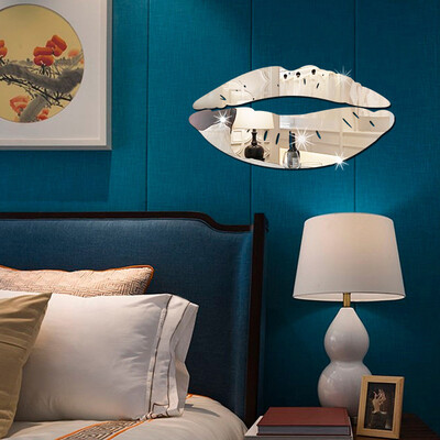 

Gobestart Removable Lips Mirror Wall Stickers Decal Art PVC Home Room Decoration DIY