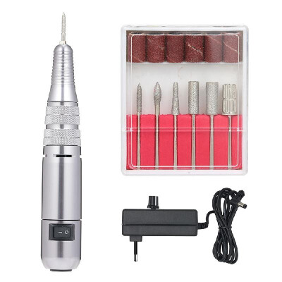 

Electric Nail Drill Set with Nail Drill Bits & Sand Bands Portable Nail Drill Machine Handpiece Manicure & Pedicure Set for Acryli