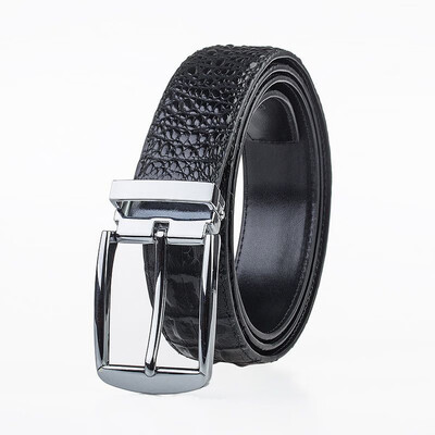 

New Men leather belt high quality Alloy pin buckle belt Business affairs Men high quality casual solid color belt