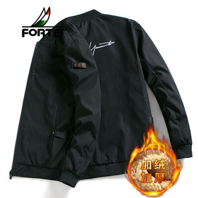 

Fu Yi FORTEI jacket mens jacket 2018 autumn&winter new mens fashion casual Slim warm baseball collar clothes mens trend jacket 8831 black
