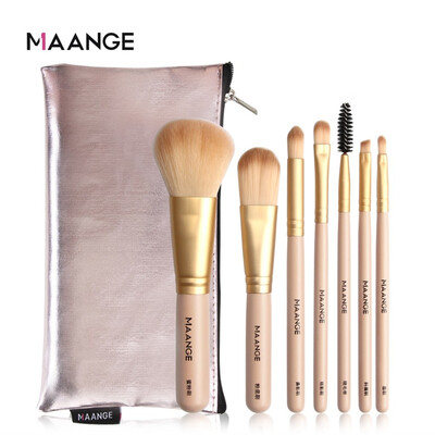 

〖Follure〗7 Pcs Nude Makeup Brush Eye Shadow Brush With Brush Bag Set
