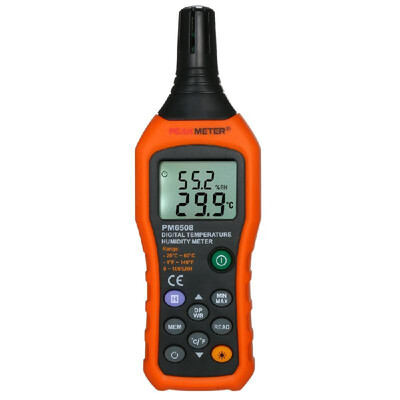

PEAKMETER Digital Temperature&Humidity Meter LCD Thermo-Hygrometer Mini Thermometer Hygrometer Psychrometer Wet Bulb Dew Point