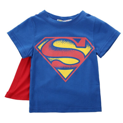 

Toddler Kids Boys Short Sleeve Superman T-Shirt Tees Costume Clothes Tops 1