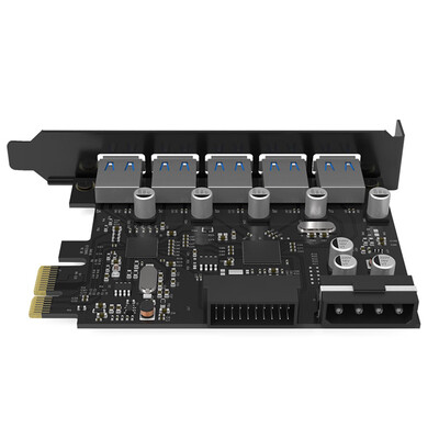

ORICO PVU3-5O2I-V1 5 Port USB30 PCI-E Expansion Card with Dual Chip 19 Pin Slot Adapter Card Express Card for Windows Vista PC La
