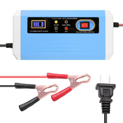 

Mini Size Portable 12V24V 10A Car Battery Charger Adapter Power Supply Motorcycle Auto Battery Charger with LCD Display
