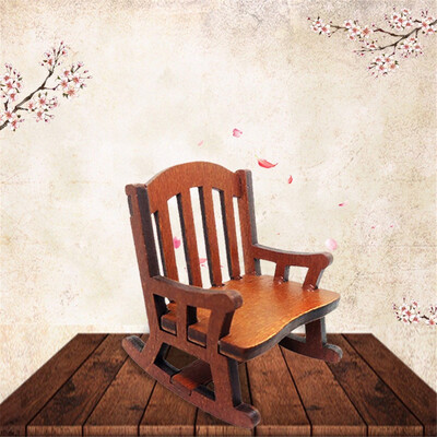 

YIWULA11216 Doll House Mini Scene Mode Mini Rocking Chair Pretend Toys