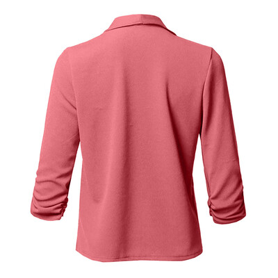 

Toponeto Womens Solid Open Front Cardigan Long Sleeve Blazer Casual Jacket Coat