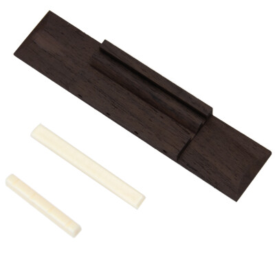 

Ivory ABS Nut&Saddle Slotted 110mm Rosewood Bridge for Ukulele Parts