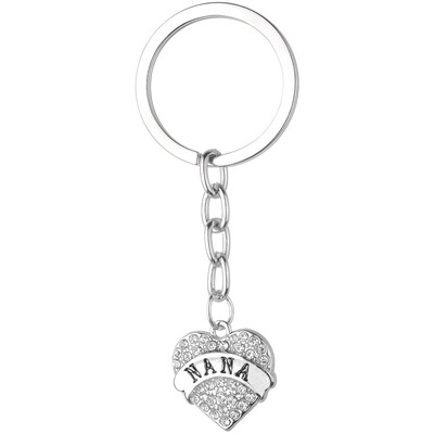 

Family Light Pink Trendy Heart Crystal Love Design Grandma NANA Pendant Gift