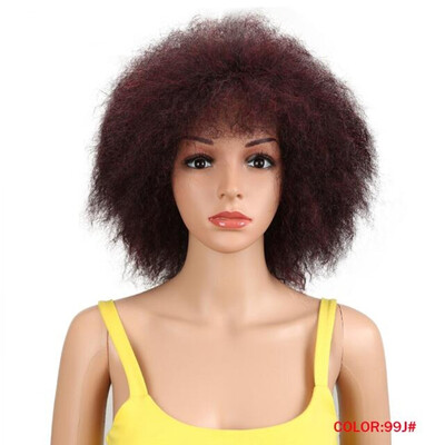 

Noble Synthetic Hair Black Kinky Curly Afro Wig 8 Inch 95gpcs Cosplay Wigs Nature