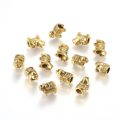

Metal Alloy European Beads Large Hole Beads Lead Free&Cadmium Free Animal Antique Golden about 12mm long 11mm wide