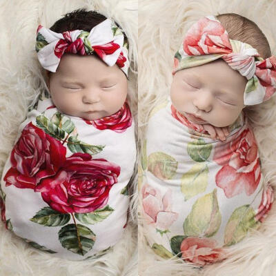 

Floral Newborn Infant Baby Kids Muslin Swaddle Soft Sleeping Blanket Wrap Bath Towel