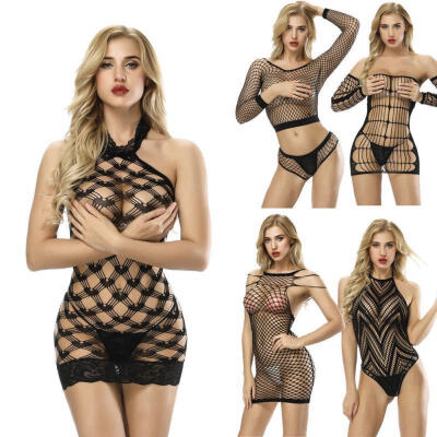 

Fishnet Sleepwear Women&39s Sexy Lingerie New Body Stockings Bodysuit Babydoll