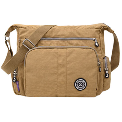

Tailored Fashion Womens Simple Zipper Large Capacity Nylon Shoulder Bag Messenger Bag