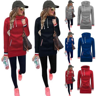 

Womens Long Sleeve Hoodie Sweatshirt Jumper Hooded Pullover Tops Blouse Coat Hot