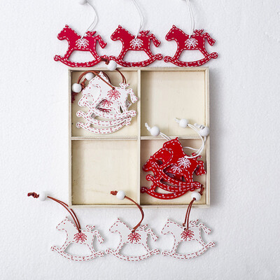 

12Pcs Set Christmas Decorations Creative Mini DIY Pendant Xmas Tree Ornaments
