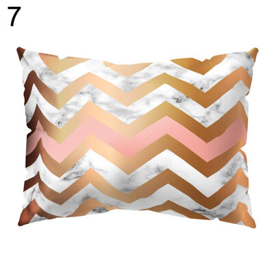 

Marble Grain Geometric Print Pillow Case Sofa Waist Throw Cushion Cover Decor