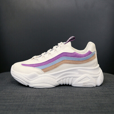 

LZJ 2019 New Platform Chunky Sneakers Women White Shoes Women Trainers Autumn Walking Shoes Woman Baskets Femme Big Size 40
