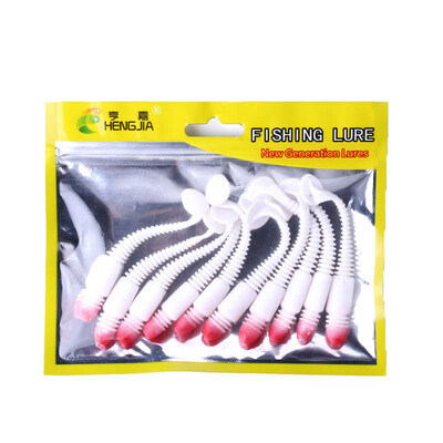 

Saidsome 10Pcs Lures Soft Bait 5cm Silicone Bait Worms Fishing Lure With Salt Fishing fishing bait fishing lure
