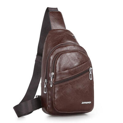 

PU Leather Shoulder Waist Belt Packs Sports Men Casual Crossbody Chest Bags