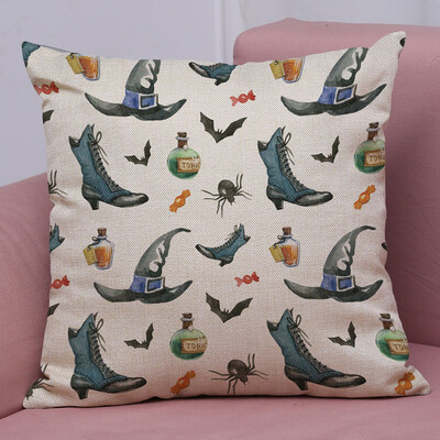 

Siaonvr Happy Halloween Linen Throw Pillow Case Cushion Cover Home Sofa Decor New D
