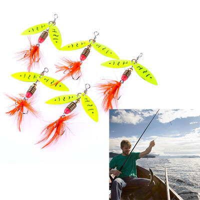

Saidsome 5pc Lures Fishing Bait Metal Sea Swimbait Shad Lot Baits Spoon fishing bait fishing lure