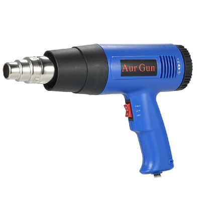 

1800W Industrial Fast Heating Hot Air Gun Adjustable Temperature Hot Heat Shrink Blower Tool with 4 Nozzles AC220V EU Plug