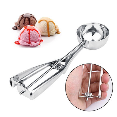 

Stainless Steel Ice Cream Spoon Watermelon Spoons Melon Baller Practical Kitchen Accessories for Frozen Yogurt Cookie Dough