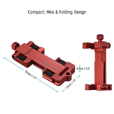 

Ulanzi ST-03 Folding Metal Phone Tripod Mount Clamp Holder Bracket with Hot Shoe Mount AS Quick Release Plate for iPhone X 8 76s p