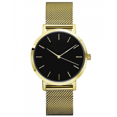 

〖Follure〗Lovers Quartz Analog Wrist Delicate Metal Mesh Watch Luxury Business Watches F