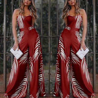 

Starmoon Women Summer Fashion Floral Print Lady Sling Sleeveless Jumpsuit