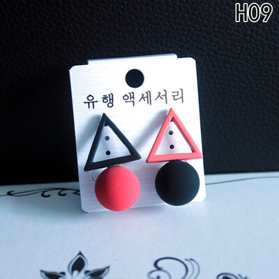 

Love Korean Korean Temperament Simple All-match Asymmetric Earrings Female Ball Earrings