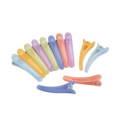 

〖Follure〗12 Pcs Multicolor Plastic Duck Teeth Hair Clips Hairdressing Salon Hairpins Non