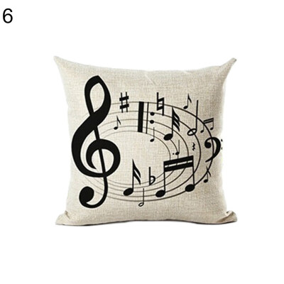 

Piano Music Note Linen Pillow Case Cushion Cover Sofa Bedroom Car Decoration