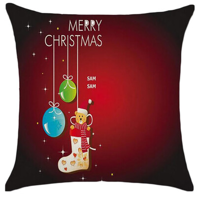 

Tailored 18 Cotton Pillow Case Linen Cushion Cover Merry Christmas Home Decoration