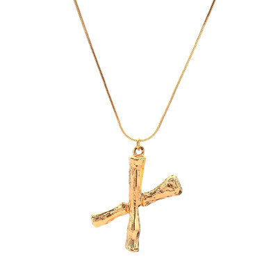 

Gold Letter Necklace Hot Fashion Vintage Jewelry Hyperbole Big English Letter Pendant Gold Chain Dangle Necklace For Women Gift
