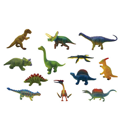 

Tailored 12PCS Plastic Simulation The Dinosaur Animals World Puzzle Learning Toy Figures