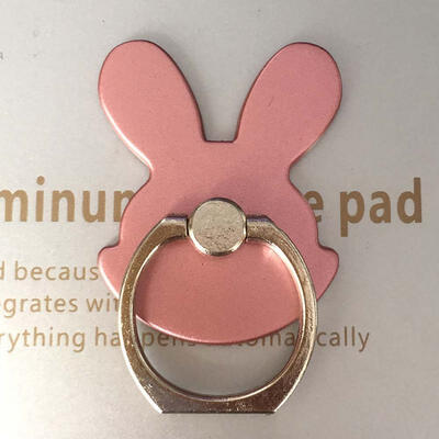 

Cute Rabbit Ear Metal Ring Stand Creative Universal Cartoon Kickstand For Phone