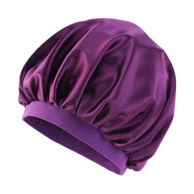 

Fashion Women Wide Band Silk Turban Bonnet Satin Headwrap Hair Loss Sleep Hat