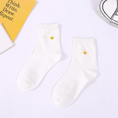 

2019 New arrivel Cartoon Funny Socks Women cute Smiling face Cotton Socks personality Fashion casual Short Sox female