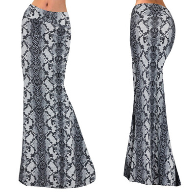 

Roseonmyhand Womens High Waist Geometric Stitching Print Bodycon Long Maxi Skirt