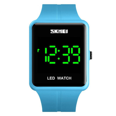 

SKMEI 1541 Digital Movement Unisex Watch 3ATM Waterproof LED Backlight Luminous Sports Electronic Rectangular Square Wrist Watch T