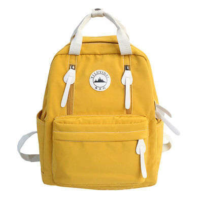 

Double shoulder bag female Korean version of campus student ins schoolbag ancient sense simple portable fashion leisure travel bac