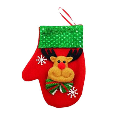 

Christmas Candy Bag Cutlery Bag Glove Shape for Christmas Party Dining Table Decoration