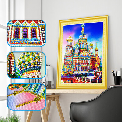 

Gobestart Special Shaped Diamond Painting DIY 5D Partial Drill Cross Stitch Kits Crystal R