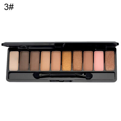 

10 Color Eyeshadow Palette Waterproof Long Lasting Shimmers Matter Smokey Makeup