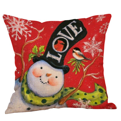 

Tailored Merry Christmas Pillow Cases Cotton Linen Sofa Cushion Cover Home Decor