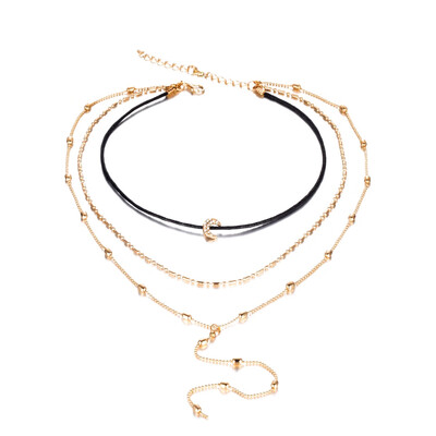 

New Fashion Long Necklace Trendy Jewelry Moon Multi Layer Necklace Necklace Women Necklaces & Pendants