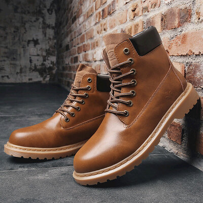 

Martin boots mens tooling boots summer breathable England high to help mens boots in the tide shoes Korean version of the wild mens shoes